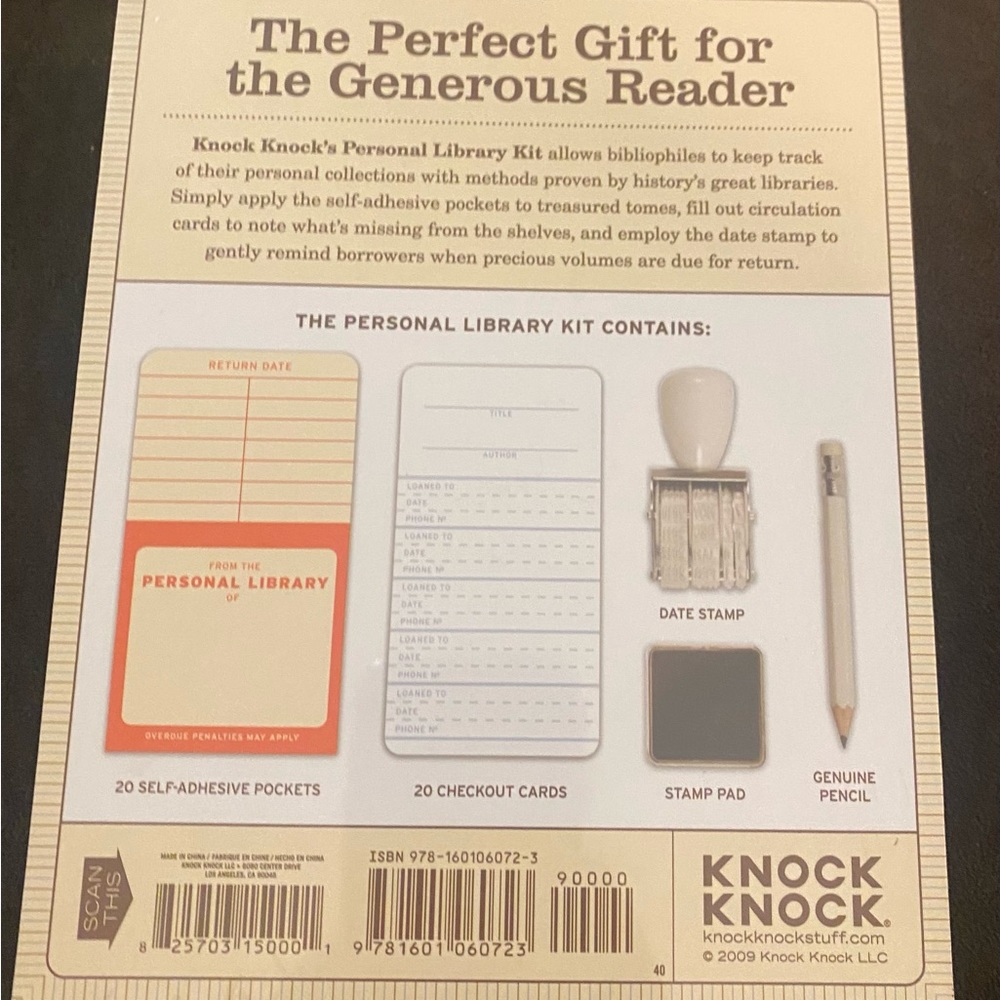Knock knocks personal library kit